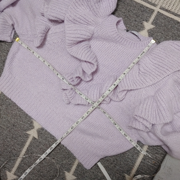 ZARA blogger fave ruffle sweater size M - Picture 14 of 14